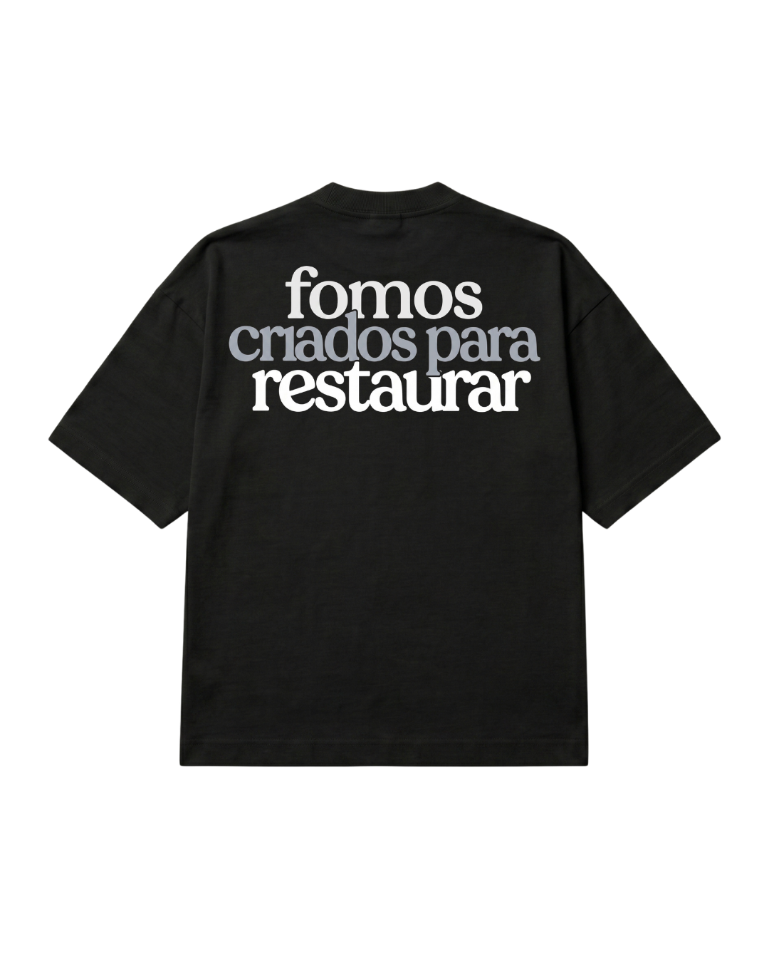 Oversized -  Restaurar - Preta - Costas